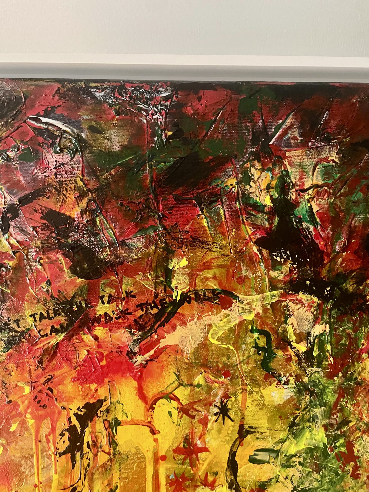 Don't talk the talk - Detailansicht mit Rahmen oben