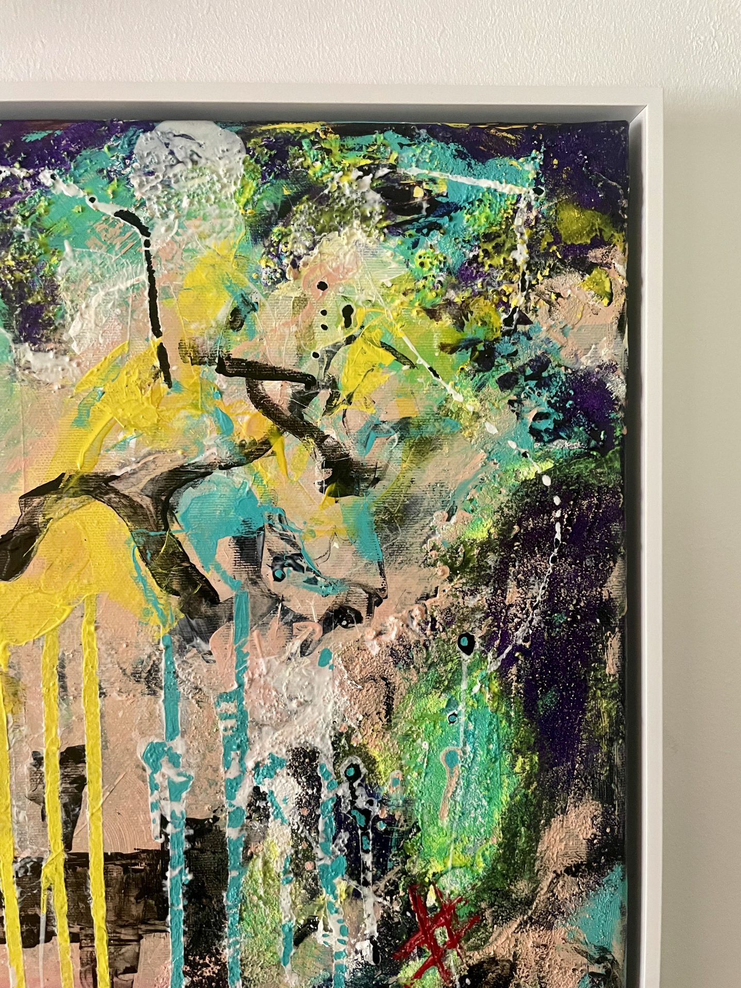 Are you feeling me? - Detailansicht mit Rahmen Ecke oben rechts